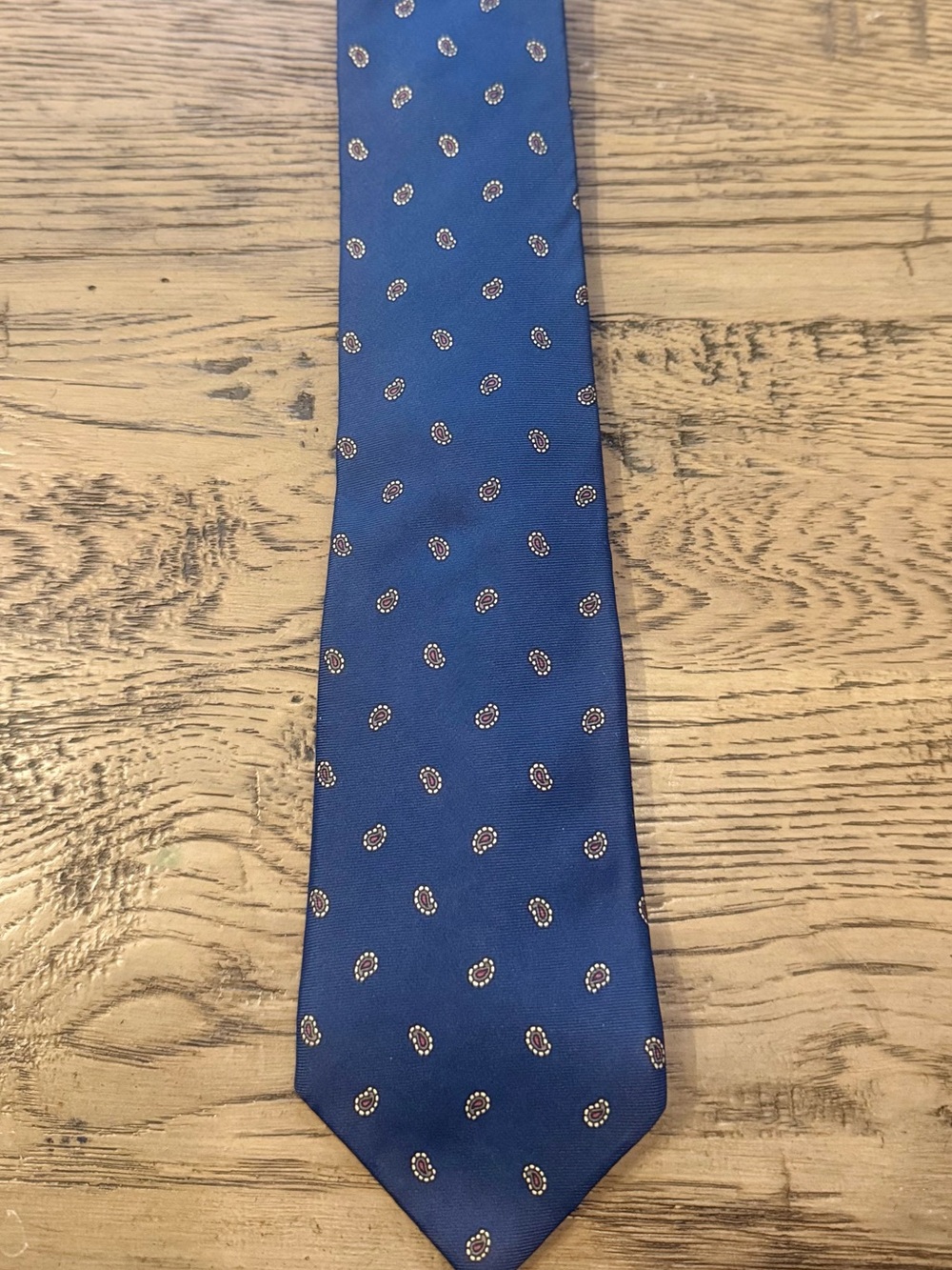 American Traditions Men's Royal Blue Paisley Silk Tie
